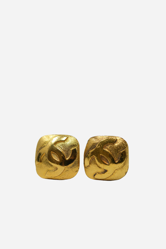 Pre-owned Chanel Vintage Rhombus CC Earrings