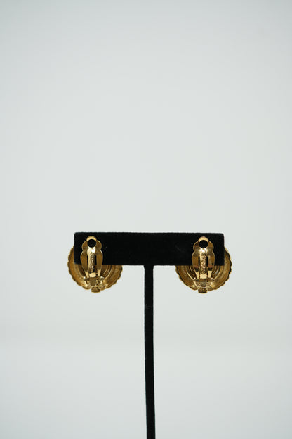 Givenchy Vintage Round Rhinestone Earrings