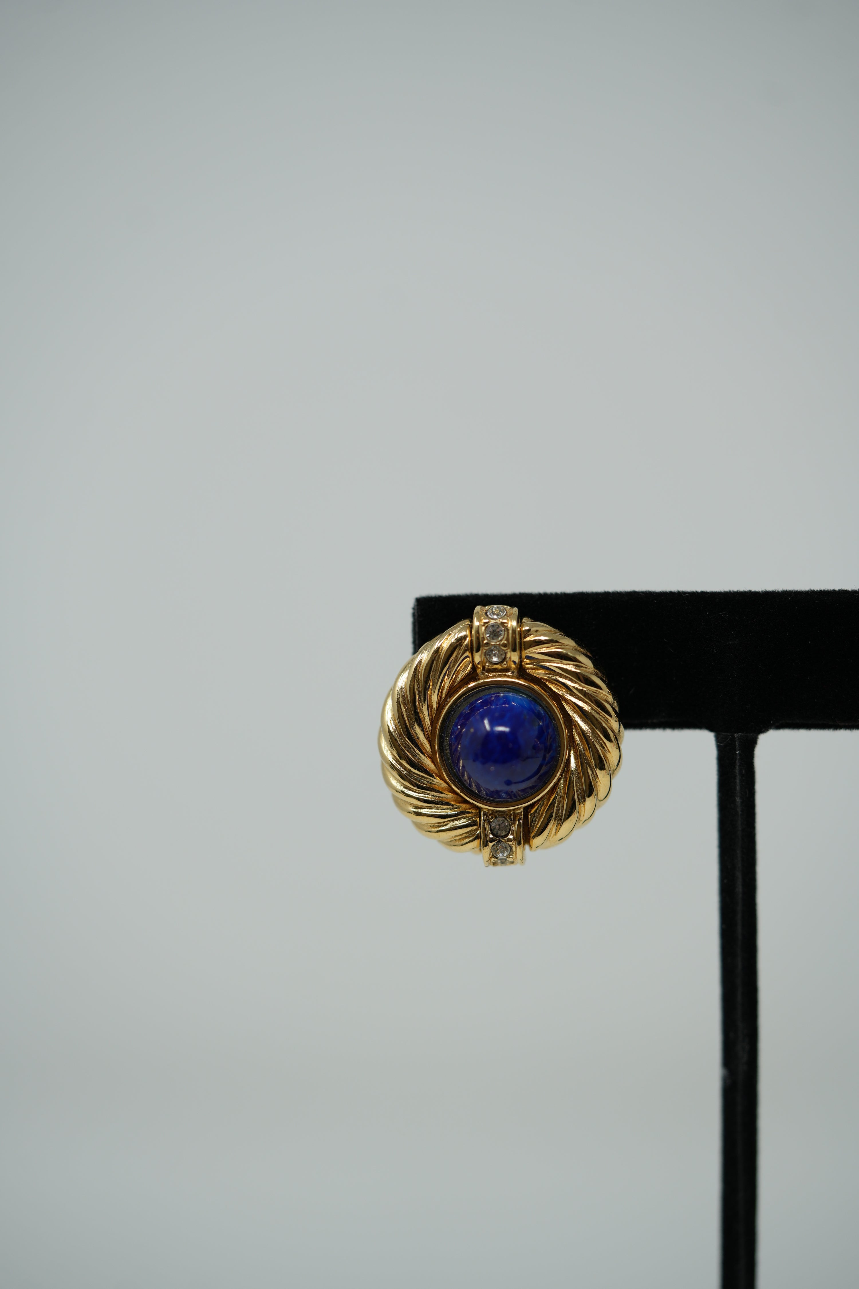 Givenchy Vintage Round Rhinestone Earrings