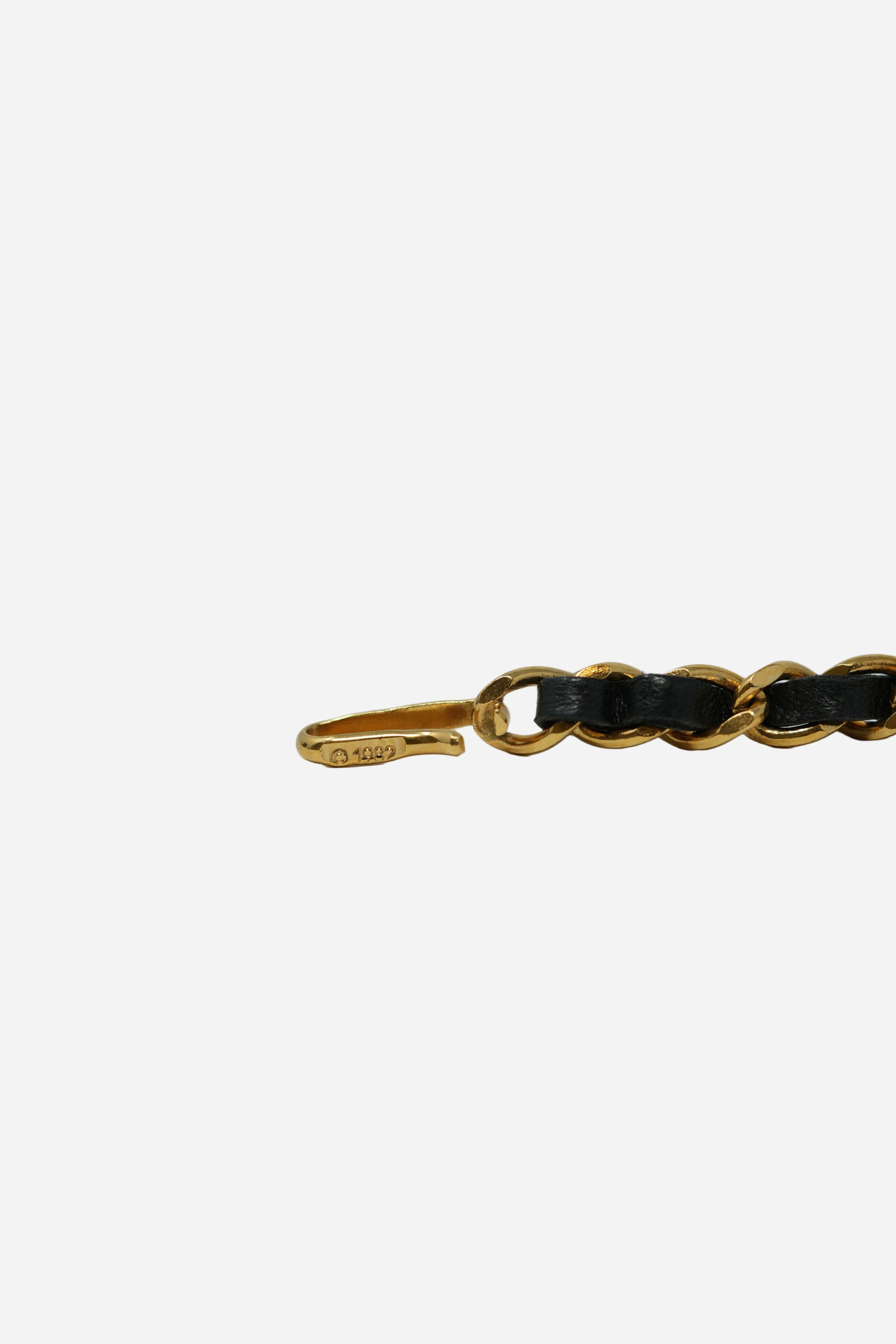 Pre-owned Chanel 90's Leather/Chain Belt