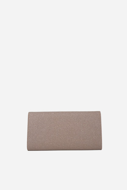 Jimmy Choo Platinum Glitter Clutch Bag