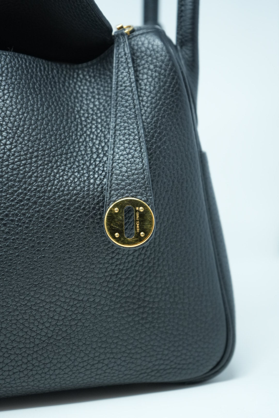 Hermes 2018 Lindy30 Togo Shoulder Bag Black
