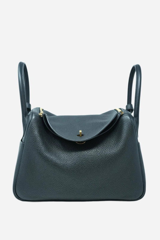 Hermes 2018 Lindy30 Togo Shoulder Bag Black