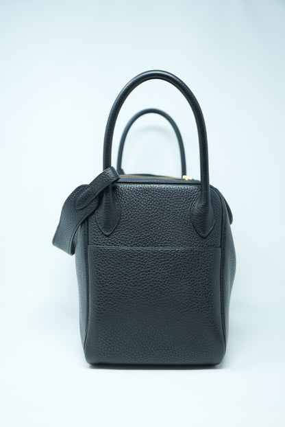 Hermes 2018 Lindy30 Togo Shoulder Bag Black