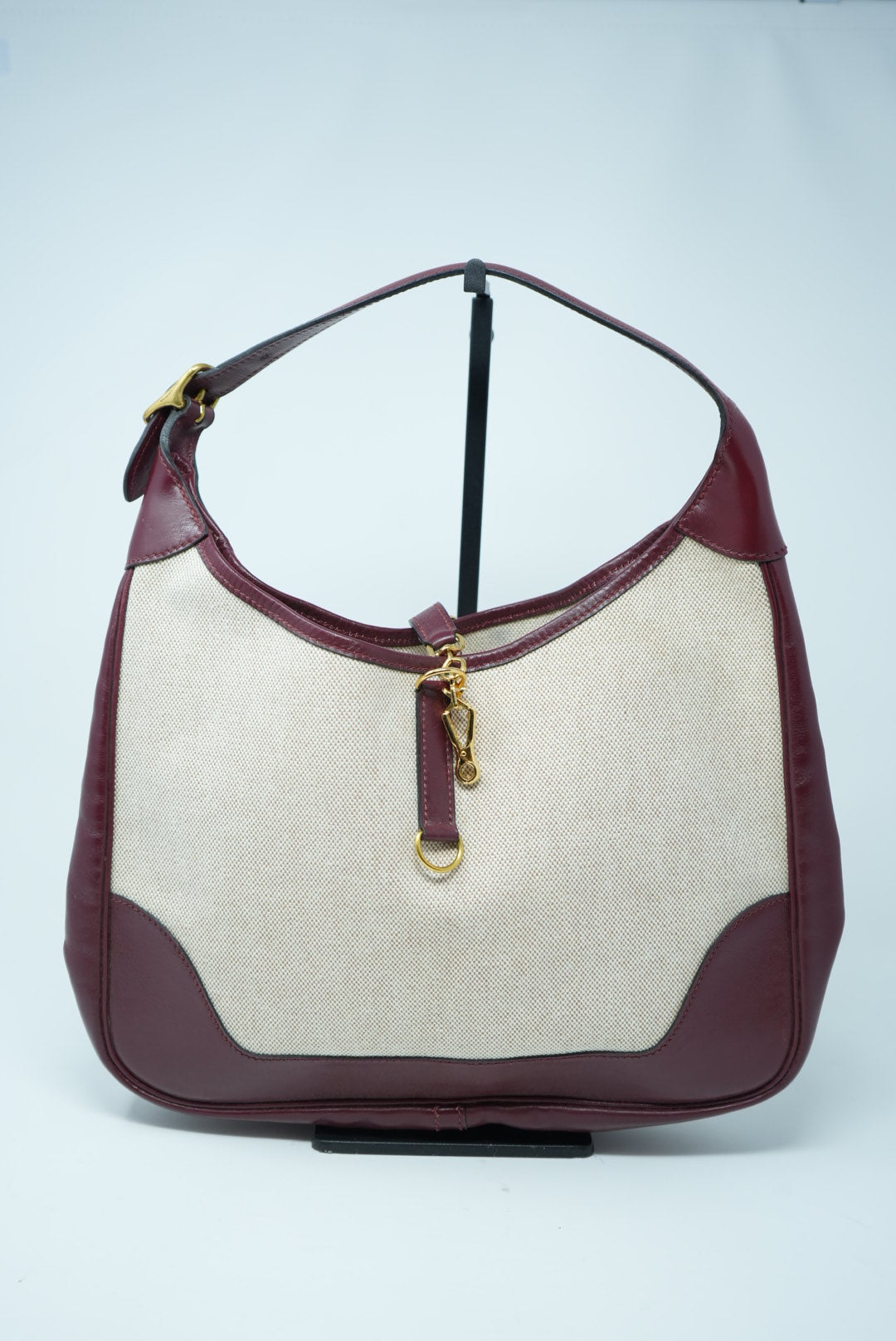 Hermes Vintage Leather&Canvas Shoulder Bag