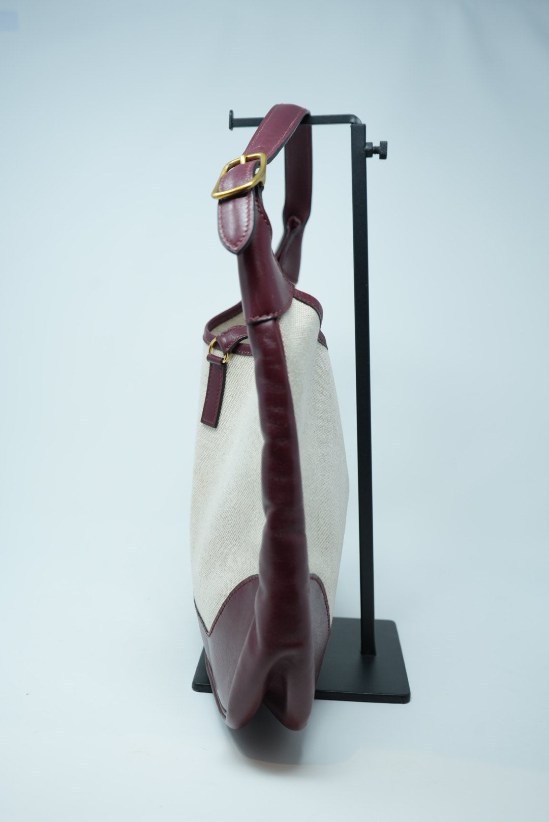 Hermes Vintage Leather&Canvas Shoulder Bag