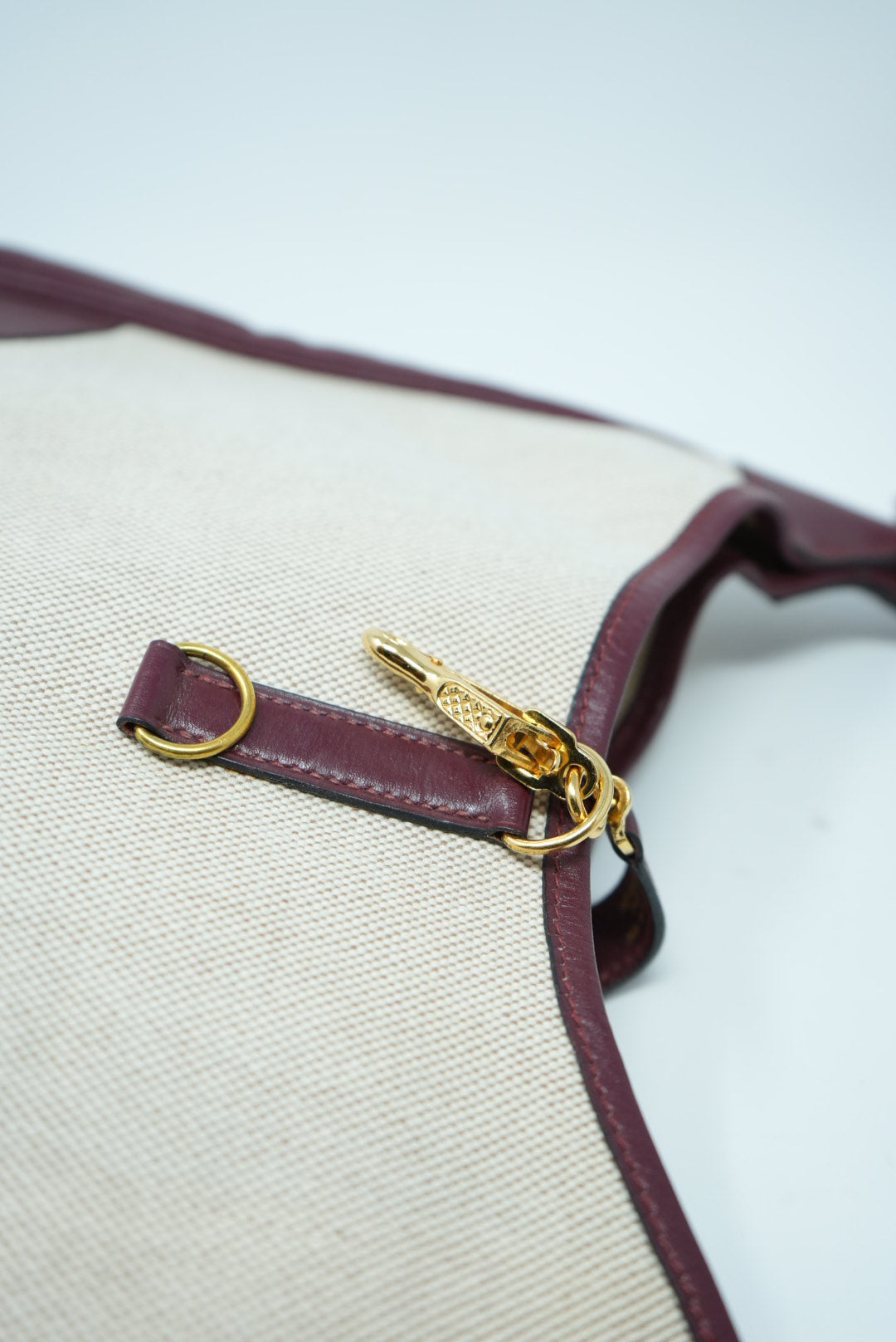 Hermes Vintage Leather&Canvas Shoulder Bag