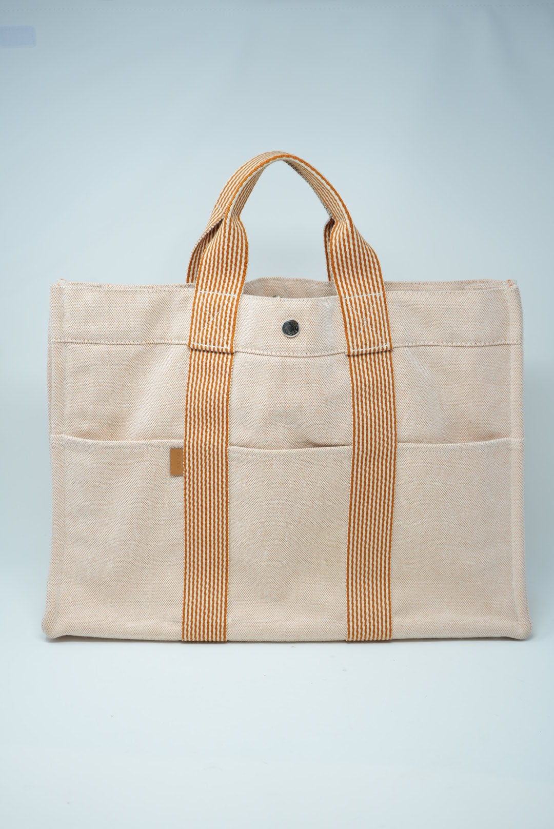 Hermes Canvas Tote Bag Orange