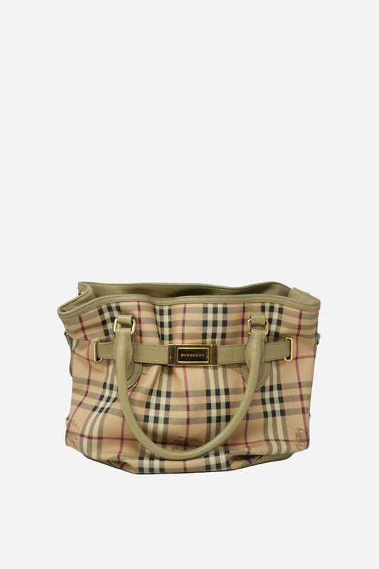 Burberry Haymarket Check Hobo Bag