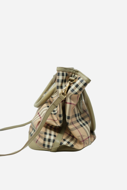 Burberry Haymarket Check Hobo Bag