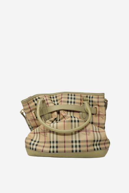 Burberry Haymarket Check Hobo Bag