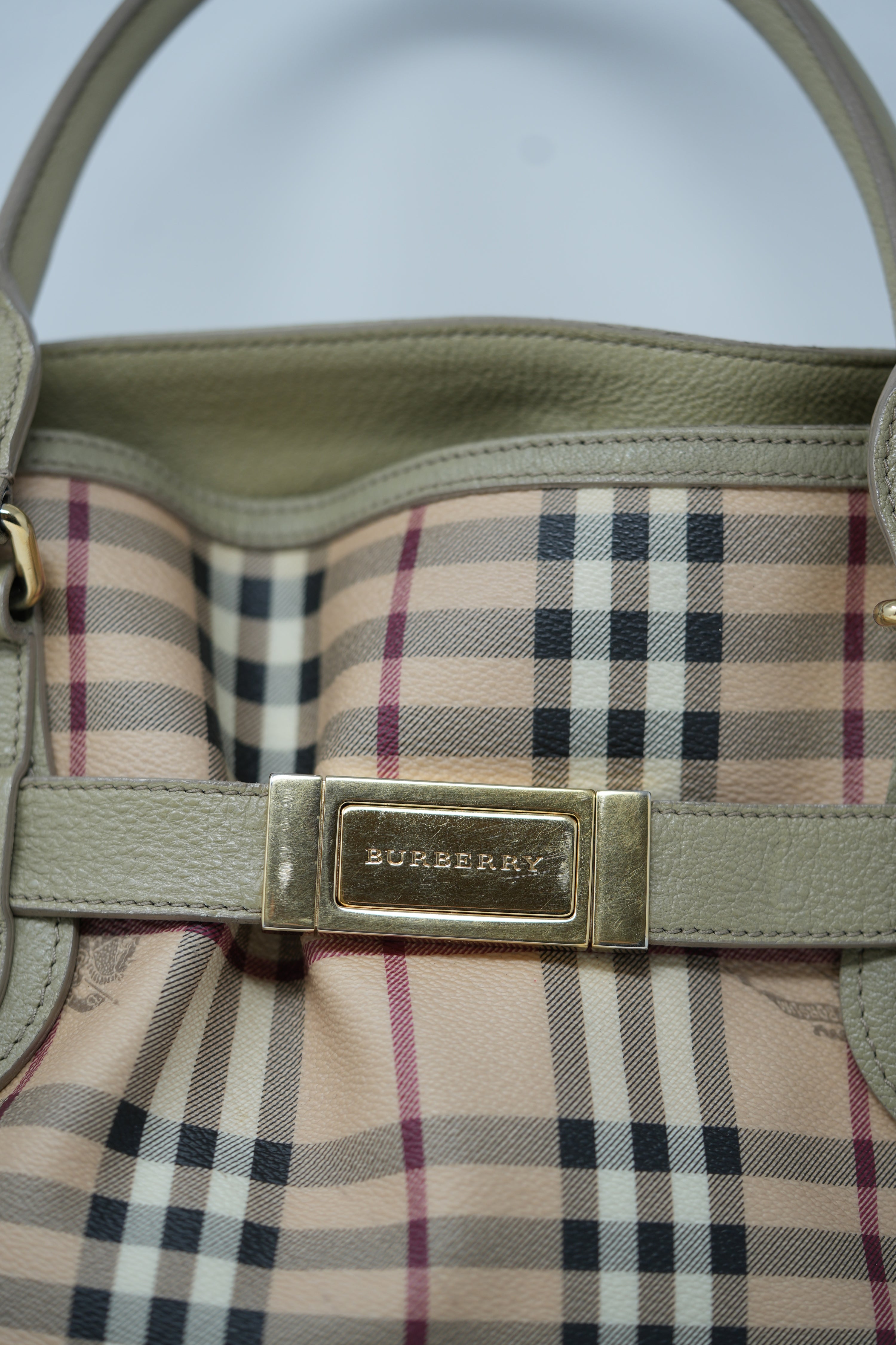 Burberry Haymarket Check Hobo Bag