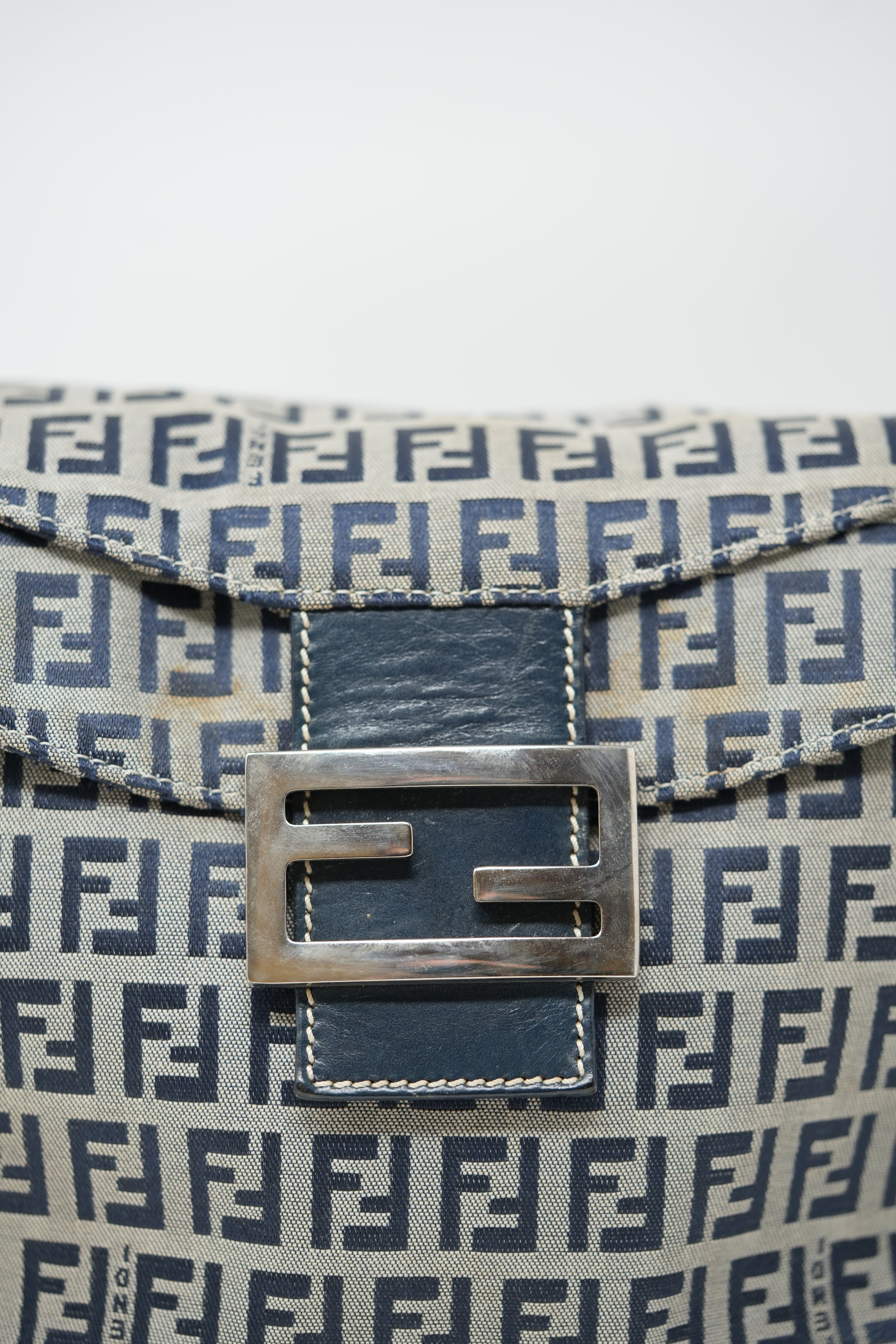 Fendi Zuccino Canvas Double Flap Bag 2000-2010