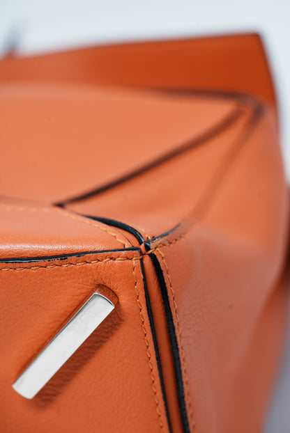 Loewe Orange Small Puzzle Bag