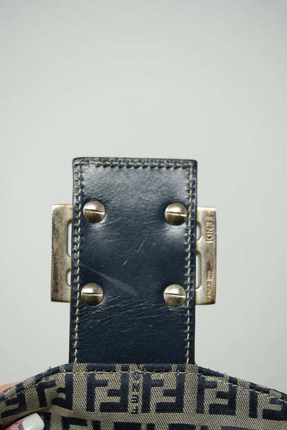 Fendi Zuccino Canvas Double Flap Bag 2000-2010