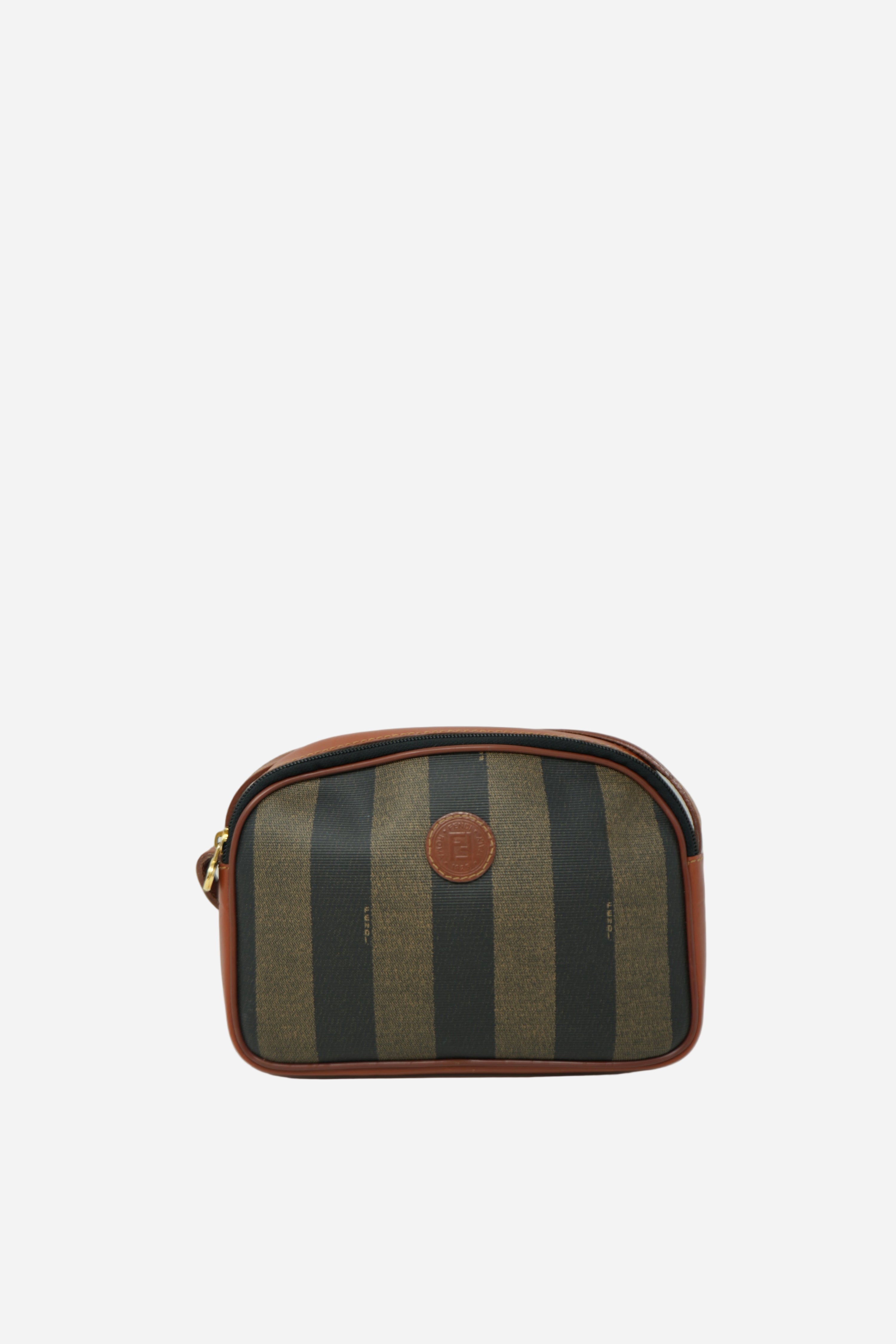 Fendi Vintage Pequin Canvas Crossbody
