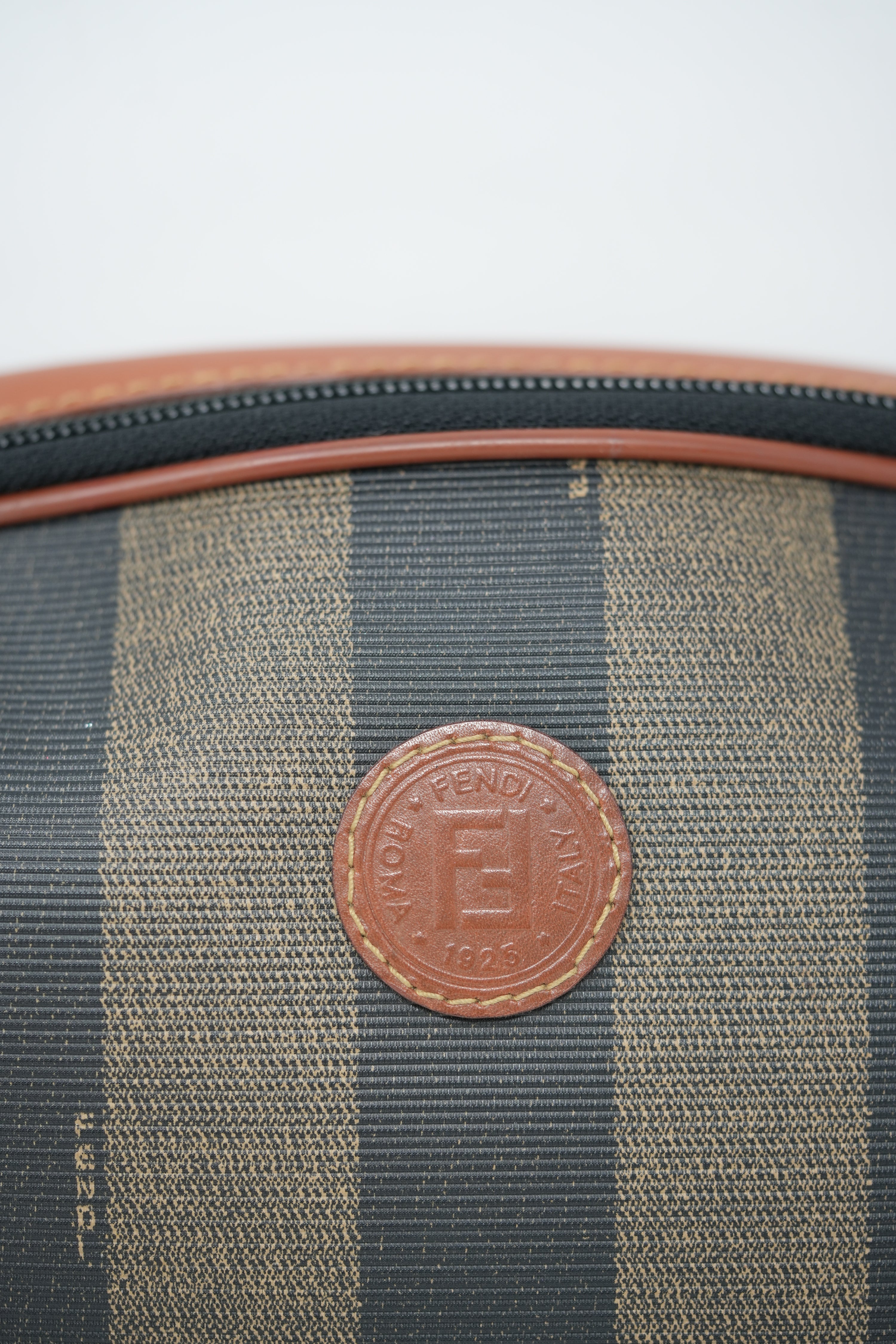 Fendi Vintage Pequin Canvas Crossbody