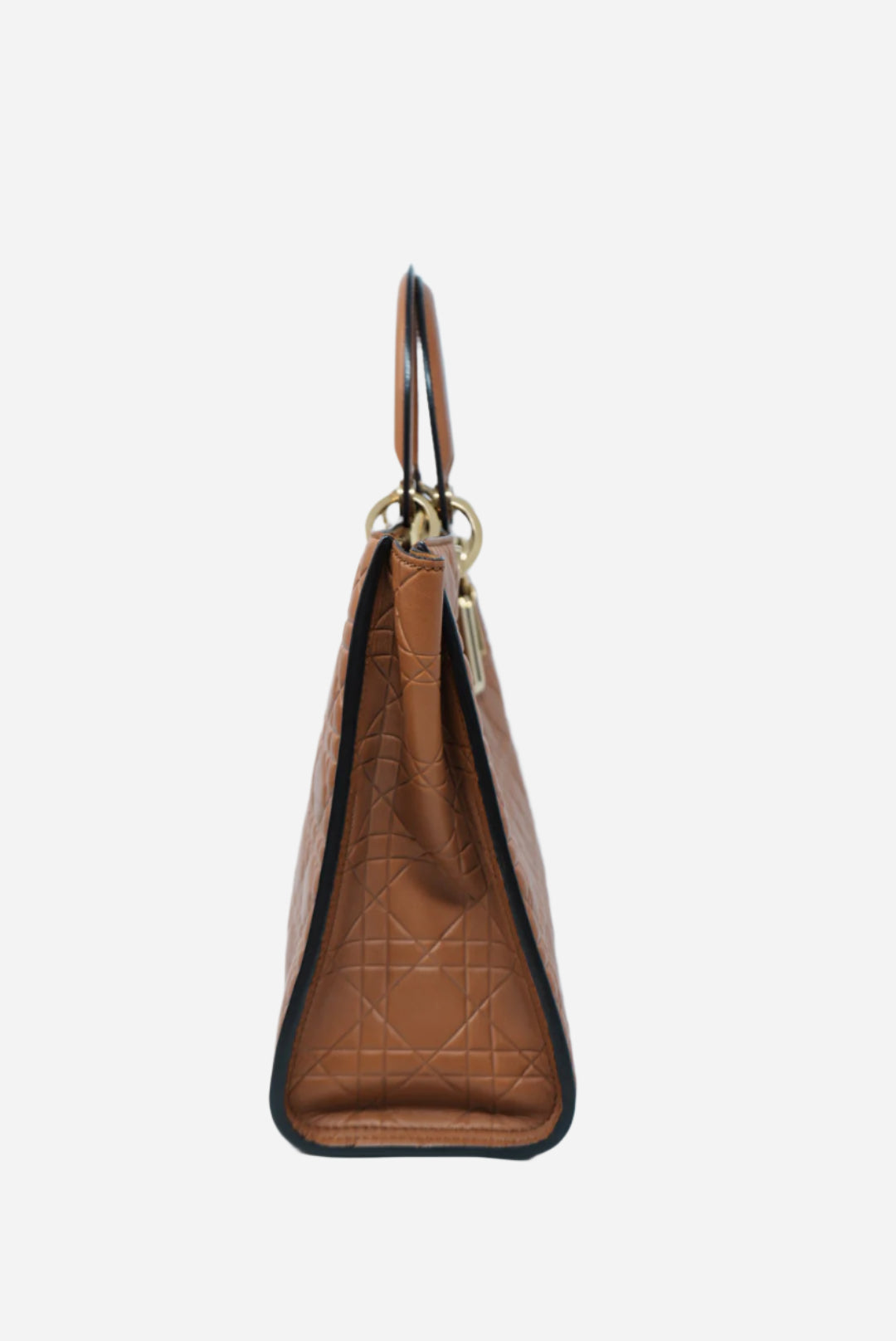 Dior 2017 Brown Calfskin Lady Dior Large Supple Bag