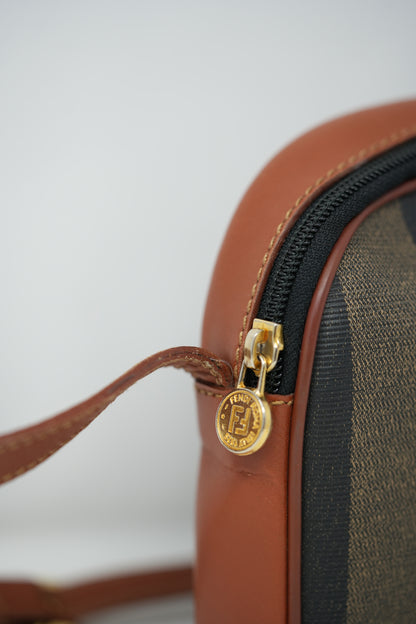 Fendi Vintage Pequin Canvas Crossbody