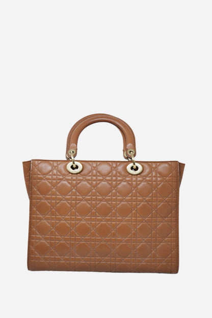 Dior Calfskin Lady Dior Large Supple Bag