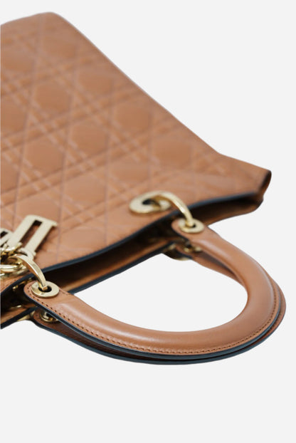 Dior Calfskin Lady Dior Large Supple Bag