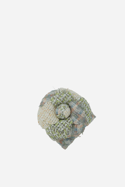 Pre-owned Chanel Camellia Tweed Brooch