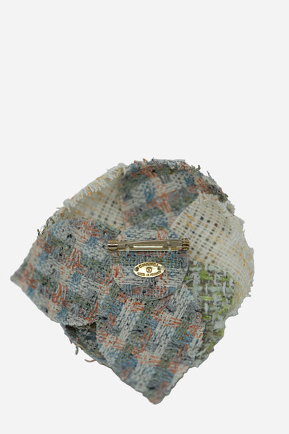 Pre-owned Chanel Camellia Tweed Brooch