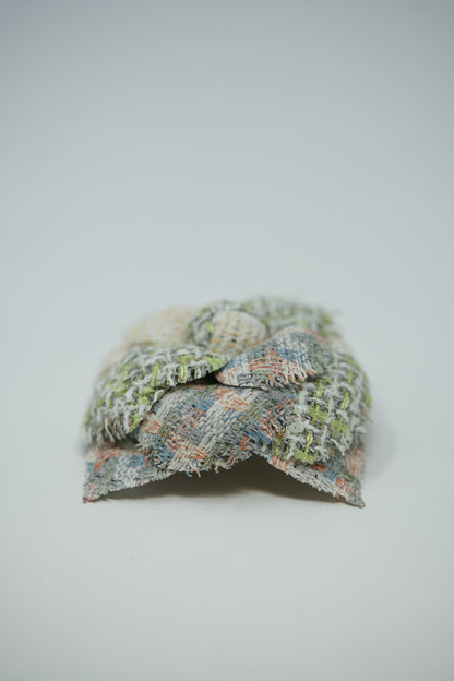 Pre-owned Chanel Camellia Tweed Brooch