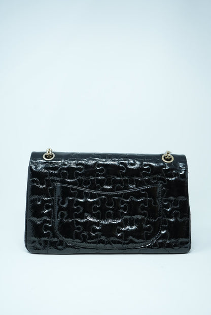 Pre-Owned Chanel Puzzle 2.55 Patent Black