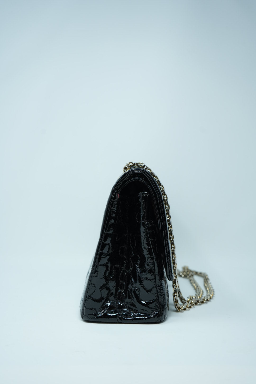 Pre-Owned Chanel Puzzle 2.55 Patent Black