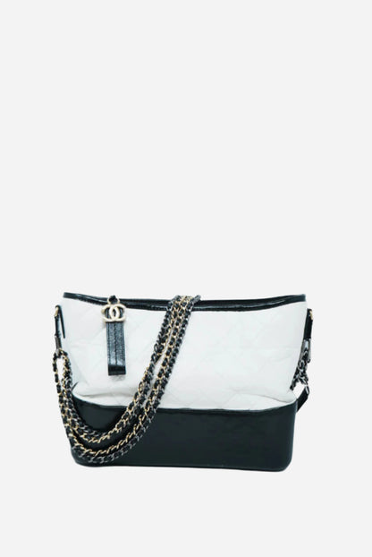 Pre-Owned Chanel Gabrielle Hobo Medium White 2019