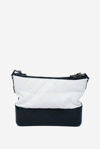 Pre-Owned Chanel Gabrielle Hobo Medium White 2019