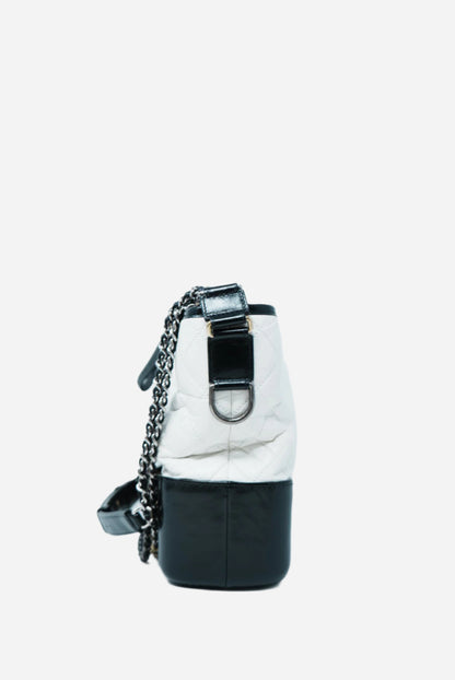 Pre-Owned Chanel Gabrielle Hobo Medium White 2019