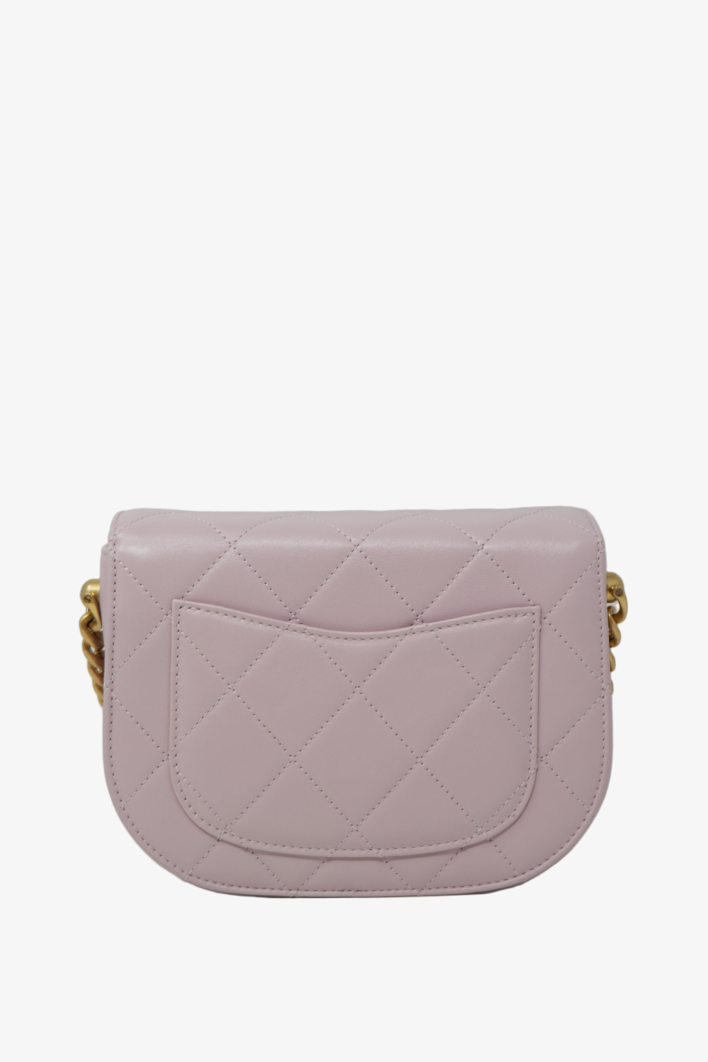 Pre-owned Chanel Calfskin Round Messenger Bag