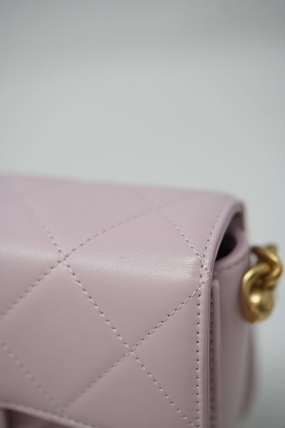 Pre-owned Chanel Round Messenger Bag Calfskin