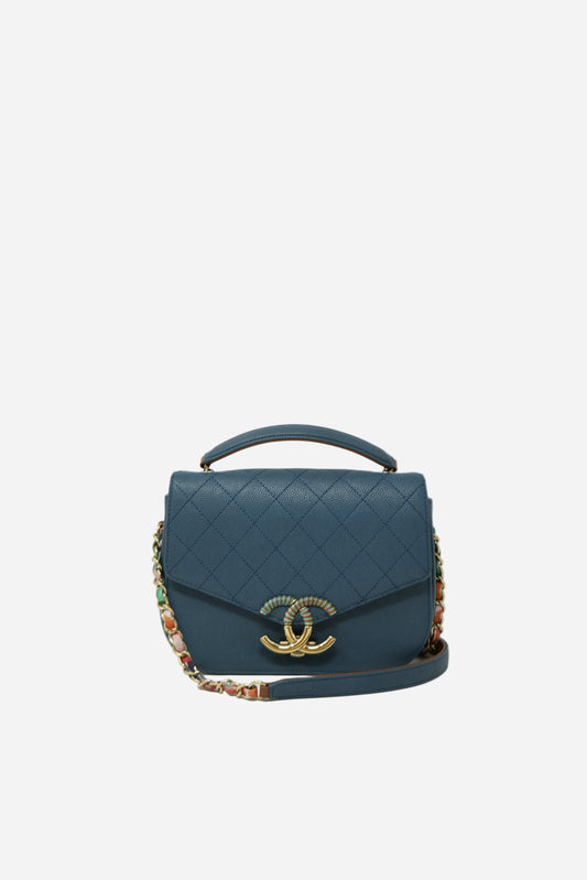 Pre-Owned Chanel Cuba Top Handle Flap Bag