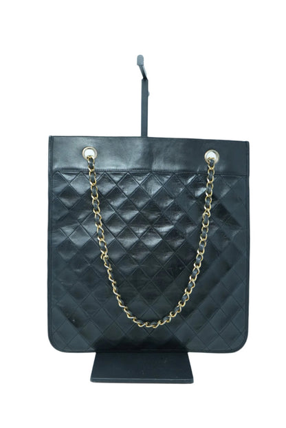 Pre-Owned Chanel Lambskin Tote Black