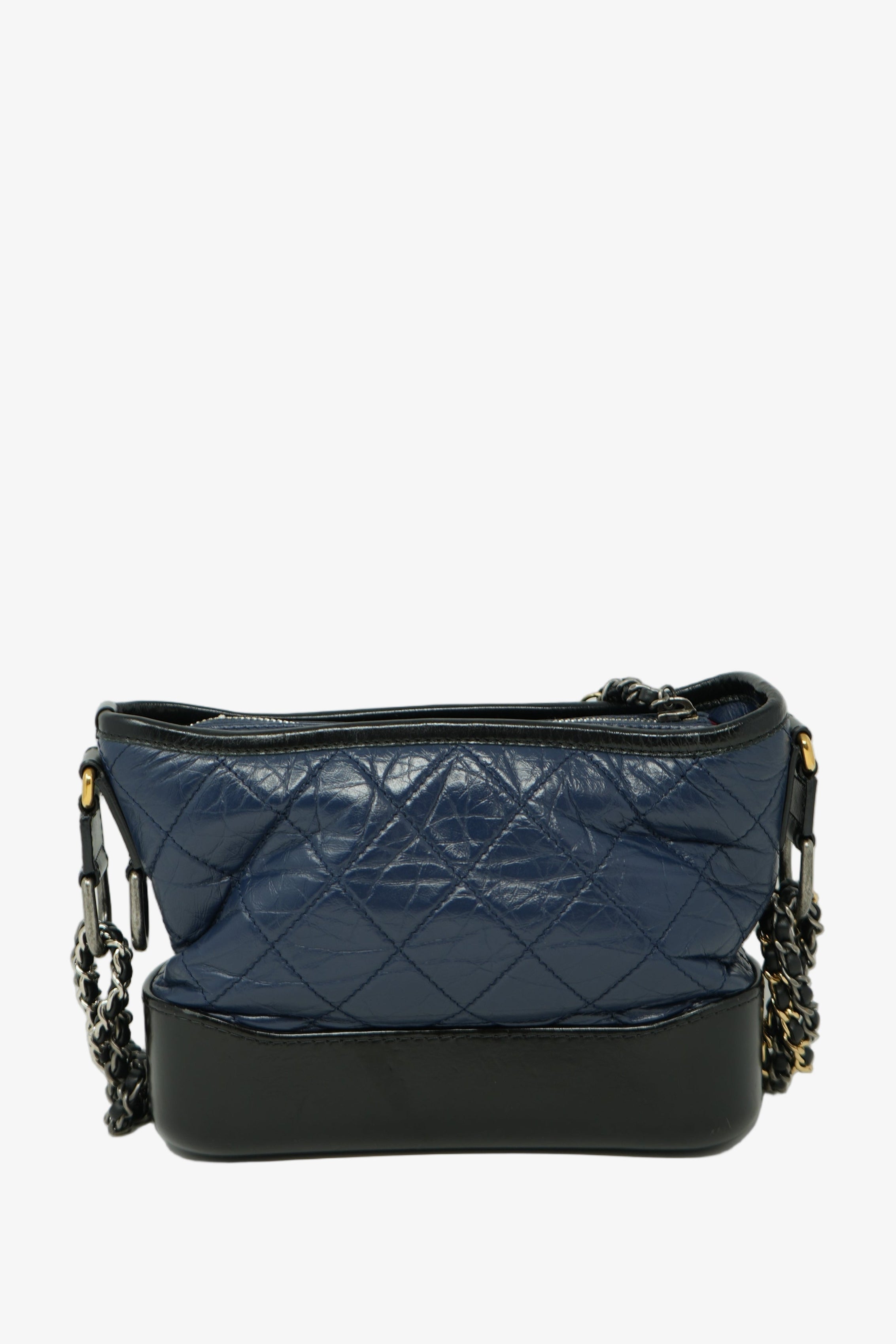 Pre-owned Chanel Small Navy/Black Gabrielle Hobo Bag