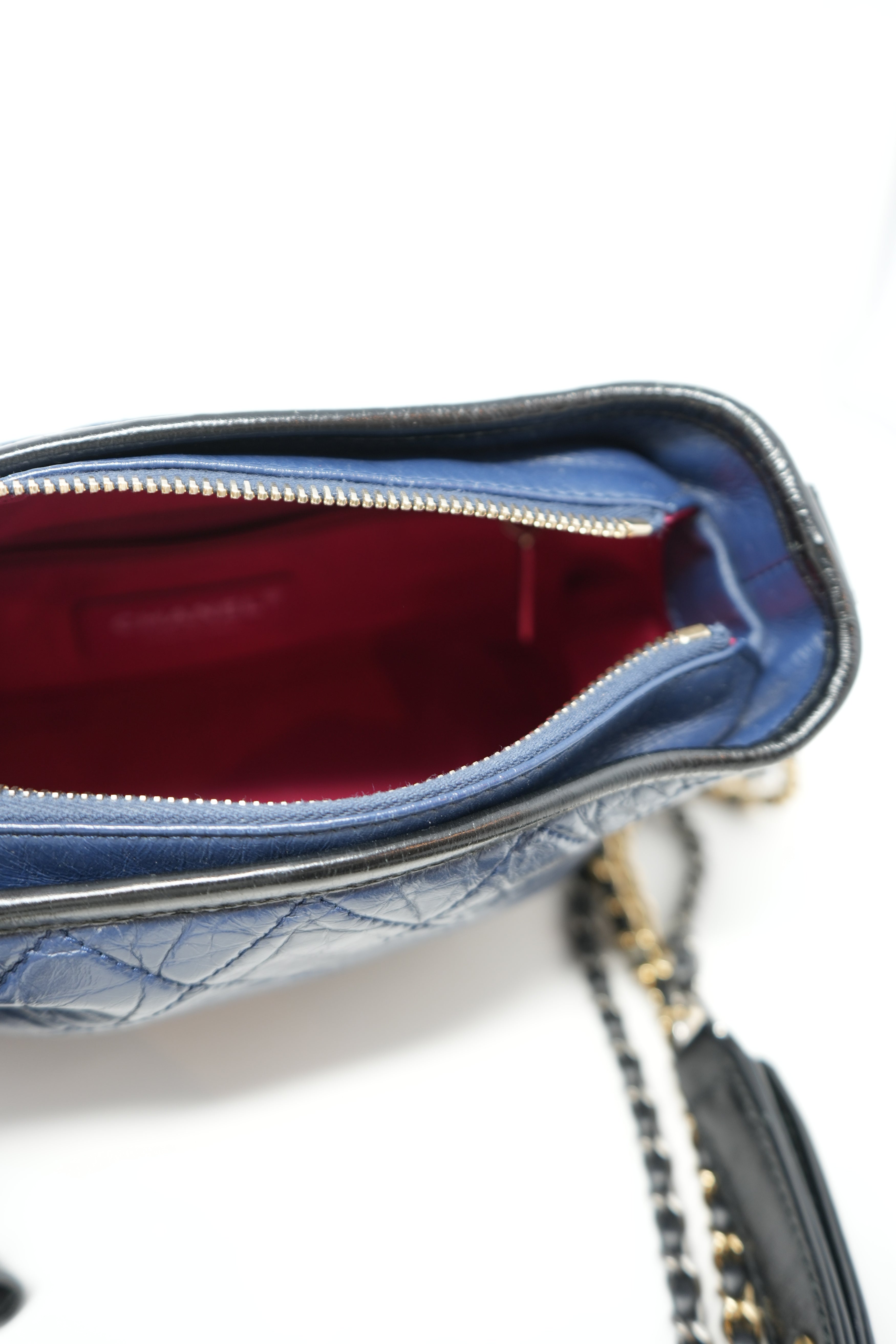Pre-owned Chanel Small Navy/Black Gabrielle Hobo Bag