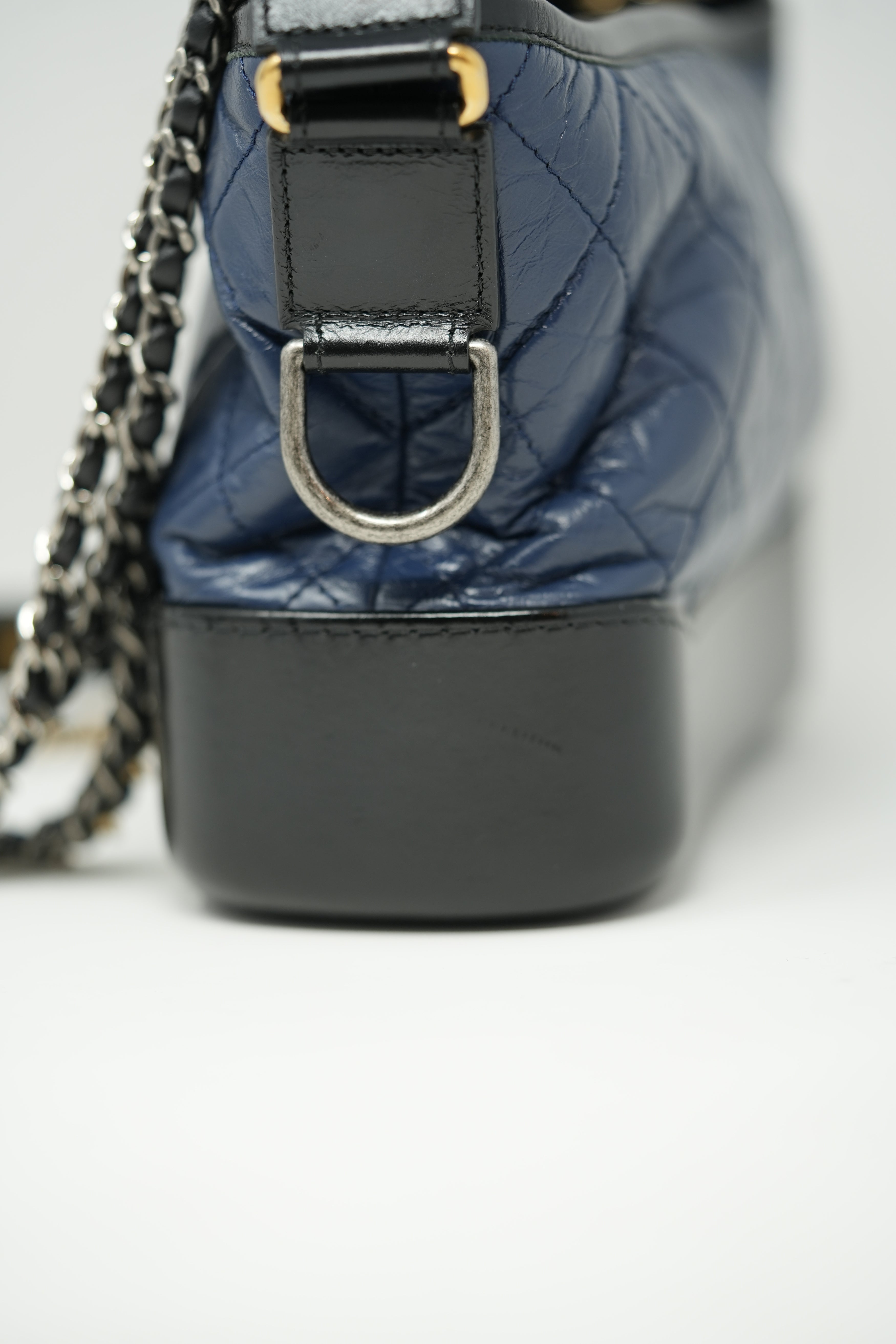 Pre-owned Chanel Small Navy/Black Gabrielle Hobo Bag