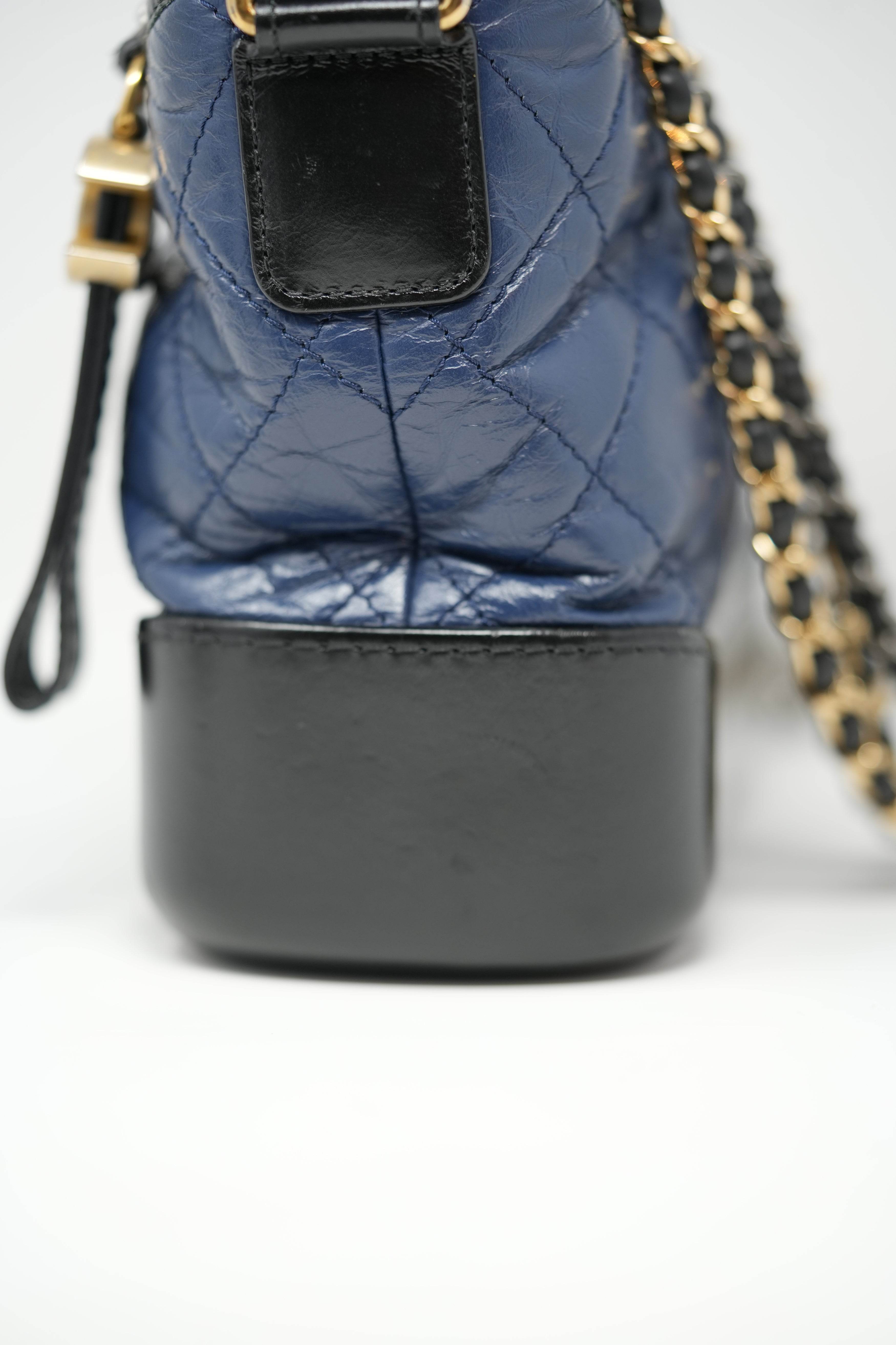 Pre-owned Chanel Small Navy/Black Gabrielle Hobo Bag