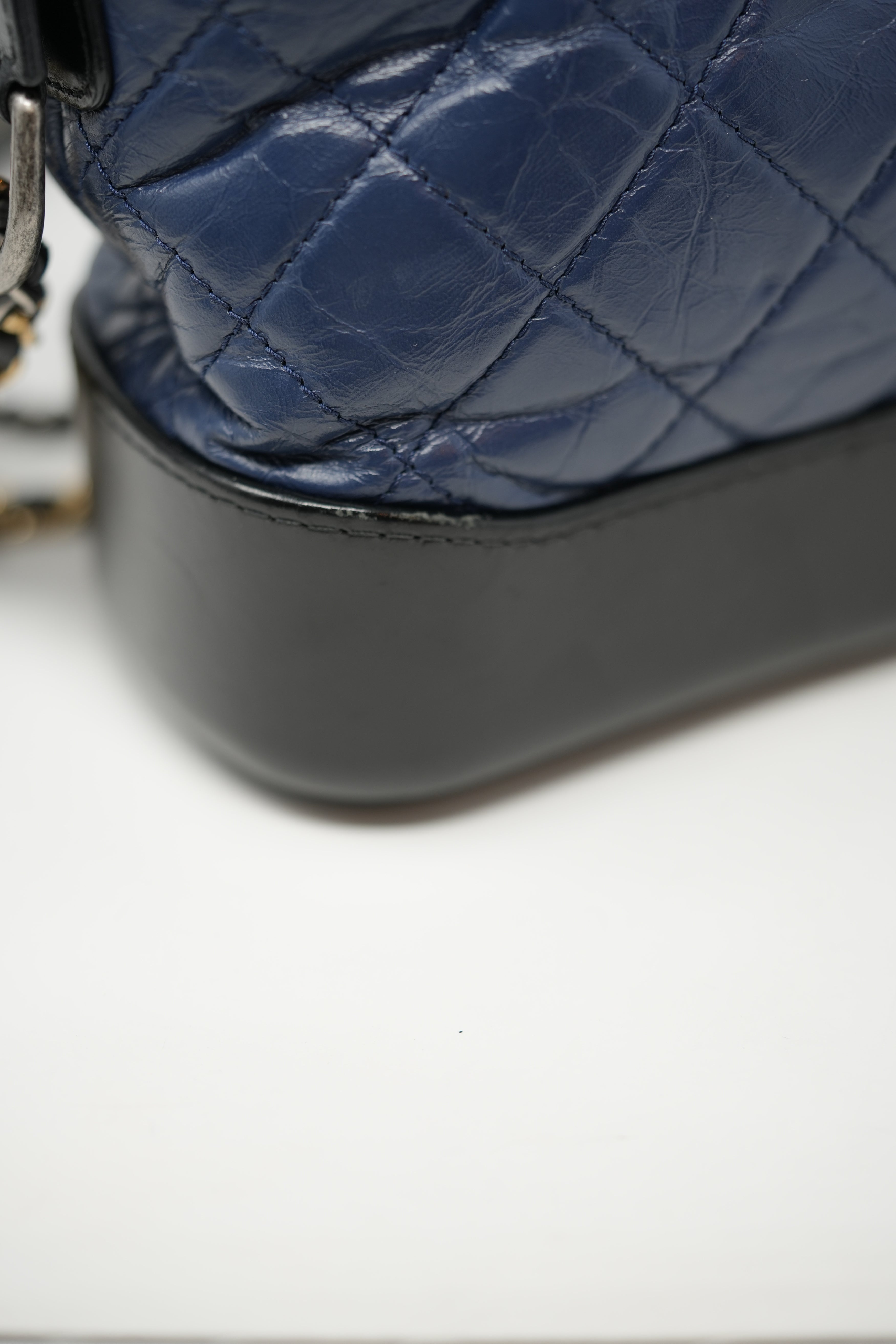 Pre-owned Chanel Small Navy/Black Gabrielle Hobo Bag
