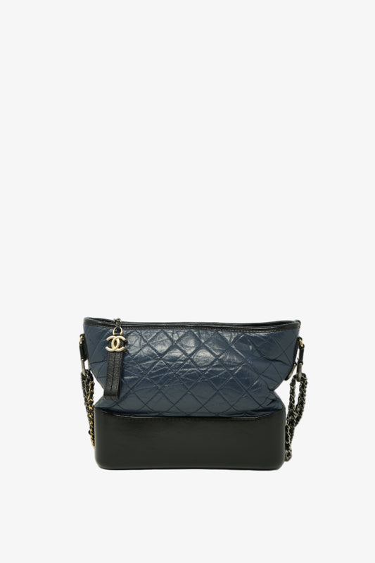 Pre-owned Chanel Gabrielle Hobo Medium Blue