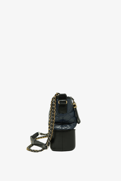 Pre-owned Chanel Gabrielle Hobo Medium Blue