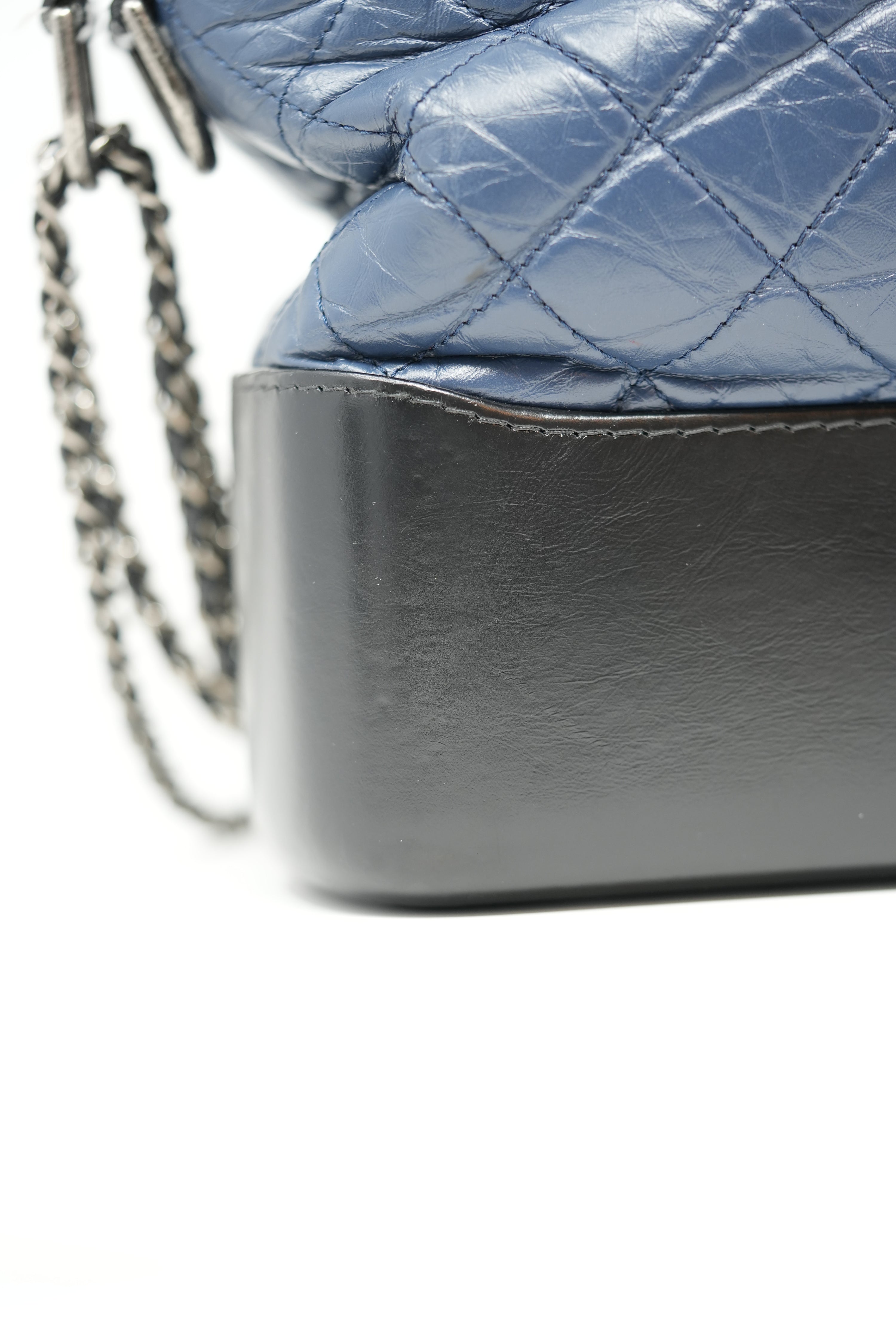Pre-owned Chanel Gabrielle Hobo Medium Blue