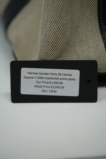 Hermes Garden Party 36 Canvas