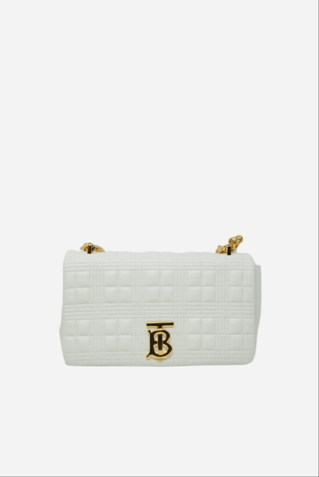 Burberry White Leather Lola Shoulder Bag