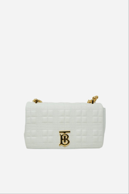 Burberry White Leather Lola Shoulder Bag