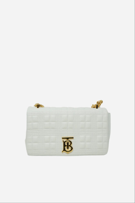 Burberry White Leather Lola Shoulder Bag