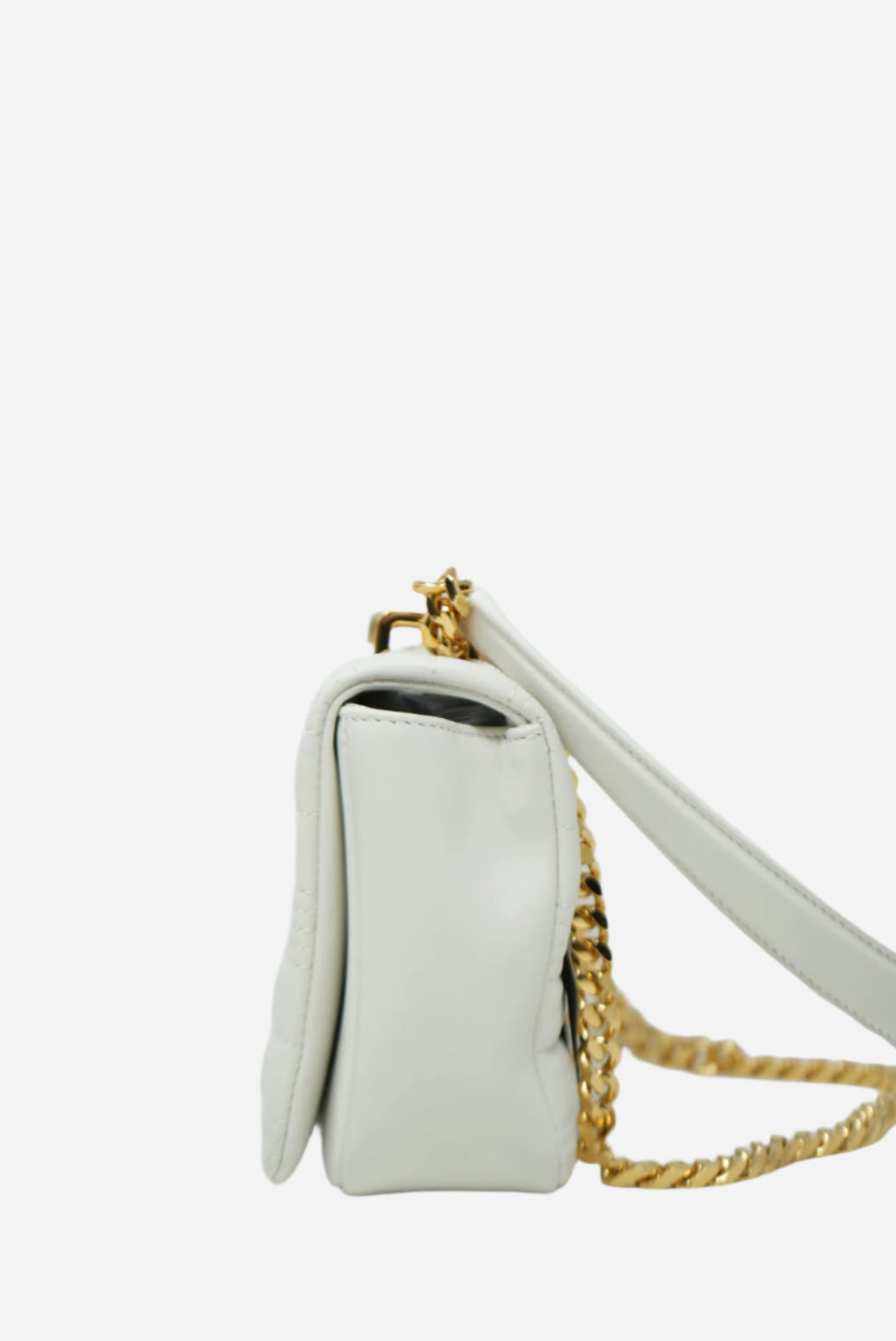 Burberry White Leather Lola Shoulder Bag